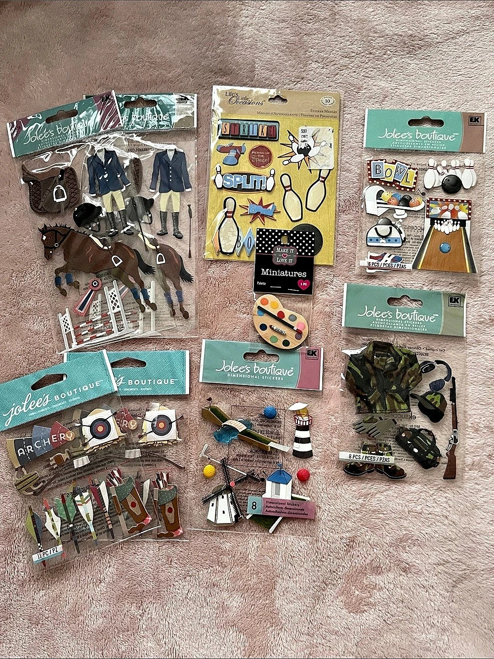 Assorted Scrapbook Sticker Lot